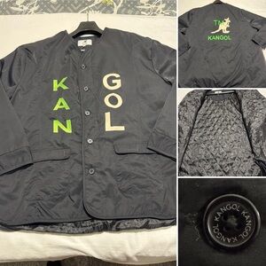 KANGOL WINDBREAKER JACKET! * Adult Size XL* Lightweight Button-Up with Pockets!